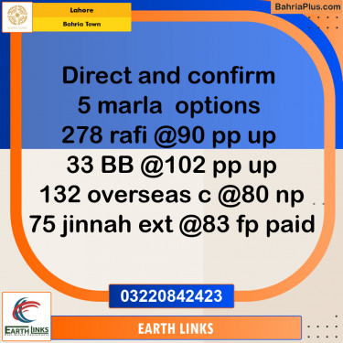 Residential Plot for Sale in Sector E - Rafi Block -  Bahria Town, Lahore - (BP-127960)