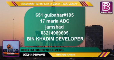 Residential Plot for Sale in Sector C - Gulbahar Block -  Bahria Town, Lahore - (BP-128043)