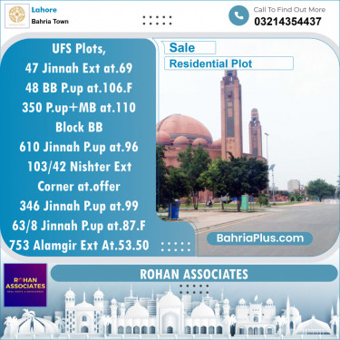 Residential Plot for Sale in Sector E - Jinnah Ext. Block -  Bahria Town, Lahore - (BP-128066)