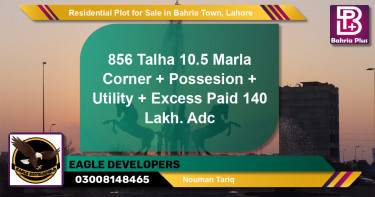 Residential Plot for Sale in Sector F - Talha Block -  Bahria Town, Lahore - (BP-128075)