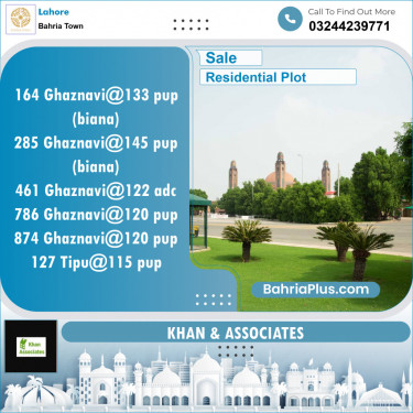 Residential Plot for Sale in Sector F - Ghaznavi Block -  Bahria Town, Lahore - (BP-128222)