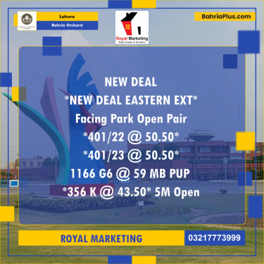 Residential Plot for Sale in Bahria Orchard, Lahore - (BP-128232)