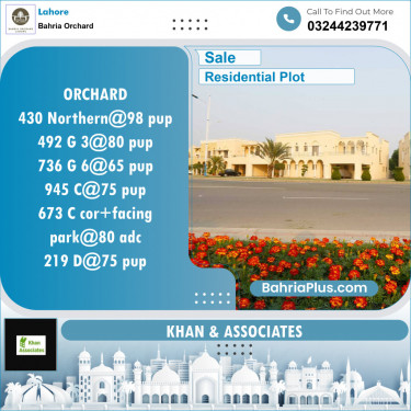Residential Plot for Sale in Bahria Orchard, Lahore - (BP-128281)