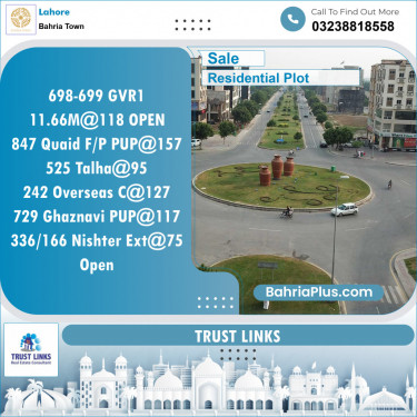 Residential Plot for Sale in Bahria Town, Lahore - (BP-128312)