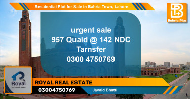 Residential Plot for Sale in Bahria Town, Lahore - (BP-128385)