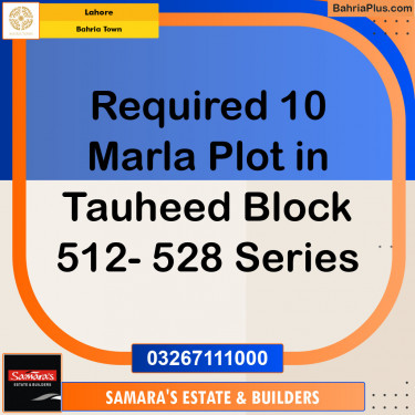 Residential Plot for Sale in Bahria Town, Lahore - (BP-128396)