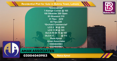 Residential Plot for Sale in Bahria Town, Lahore - (BP-128417)