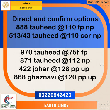 Residential Plot for Sale in Bahria Town, Lahore - (BP-128431)