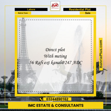 Residential Plot for Sale in Bahria Town, Lahore - (BP-128505)