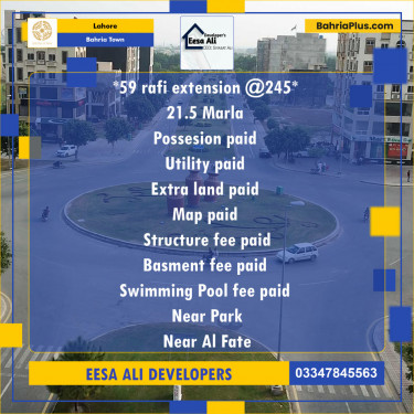 Residential Plot for Sale in Bahria Town, Lahore - (BP-128507)