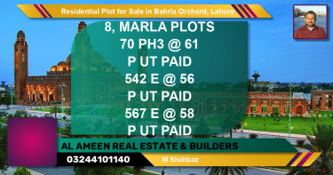 Residential Plot for Sale in Bahria Orchard, Lahore - (BP-128575)