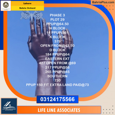 Residential Plot for Sale in Bahria Orchard, Lahore - (BP-128584)