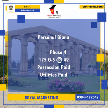 Residential Plot for Sale in Bahria Orchard, Lahore - (BP-128625)