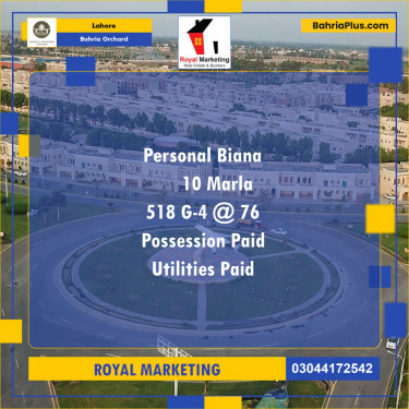 Residential Plot for Sale in Bahria Orchard, Lahore - (BP-128638)