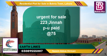 Residential Plot for Sale in Bahria Town, Lahore - (BP-128643)