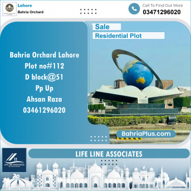 Residential Plot for Sale in Bahria Orchard, Lahore - (BP-128679)