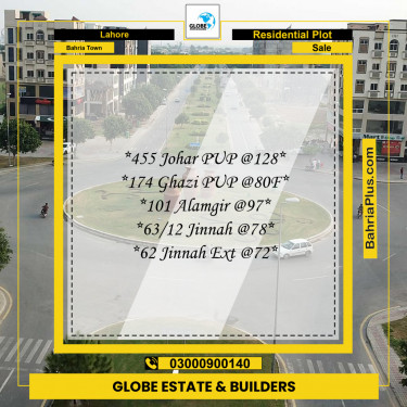 Residential Plot for Sale in Bahria Town, Lahore - (BP-128687)