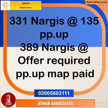 Residential Plot for Sale in Sector C - Nargis/Hussain Block -  Bahria Town, Lahore - (BP-128782)