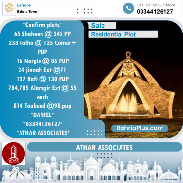 Residential Plot for Sale in Sector B - Shaheen Block -  Bahria Town, Lahore - (BP-128873)