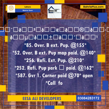 Residential Plot for Sale in Overseas B Ext -  Bahria Town, Lahore - (BP-128874)