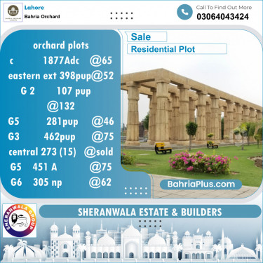 Residential Plot for Sale in Bahria Orchard, Lahore - (BP-128918)