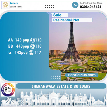 Residential Plot for Sale in Sector D - AA Block -  Bahria Town, Lahore - (BP-128921)