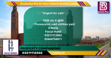 Residential Plot for Sale in OLC-A Block -  Bahria Orchard, Lahore - (BP-128943)