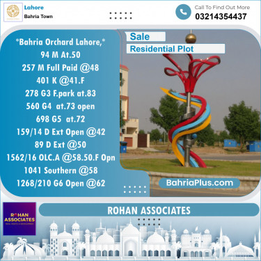 Residential Plot for Sale in Bahria Town, Lahore - (BP-129094)