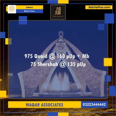 Residential Plot for Sale in Sector E - Quaid Block -  Bahria Town, Lahore - (BP-129117)