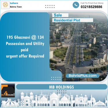 Residential Plot for Sale in Sector F - Ghaznavi Block -  Bahria Town, Lahore - (BP-129165)