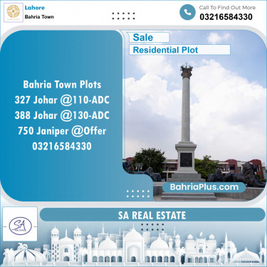 Residential Plot for Sale in Sector E - Johar Block -  Bahria Town, Lahore - (BP-129190)