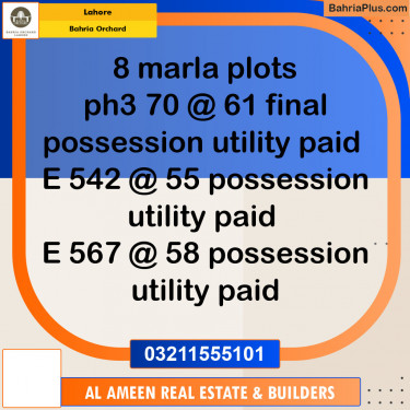 Residential Plot for Sale in Phase 3 -  Bahria Orchard, Lahore - (BP-129195)