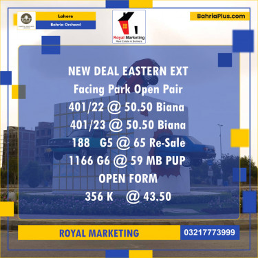 Residential Plot for Sale in Bahria Orchard, Lahore - (BP-129203)