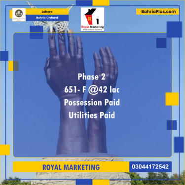 Residential Plot for Sale in Phase 2 - F Block -  Bahria Orchard, Lahore - (BP-129224)