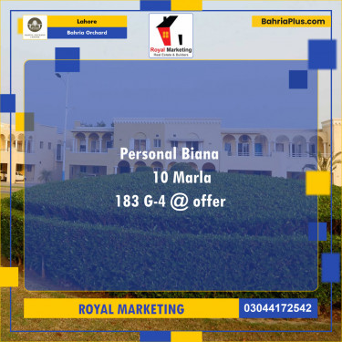 Residential Plot for Sale in Phase 4 - G4 Block -  Bahria Orchard, Lahore - (BP-129257)