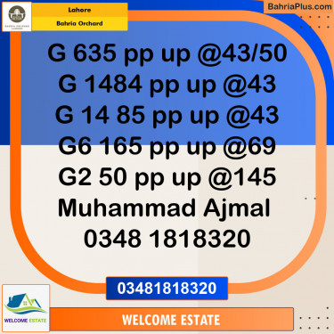 Residential Plot for Sale in Phase 2 - G Block -  Bahria Orchard, Lahore - (BP-129263)