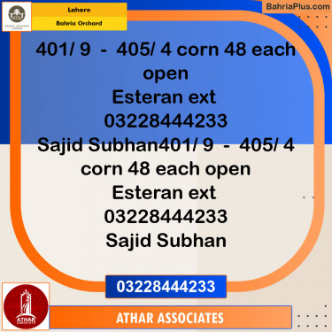 Residential Plot for Sale in Bahria Orchard, Lahore - (BP-129382)