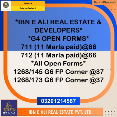 Residential Plot for Sale in Bahria Orchard, Lahore - (BP-129393)
