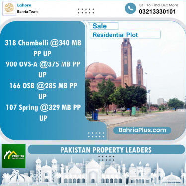 Residential Plot for Sale in Bahria Town, Lahore - (BP-129522)