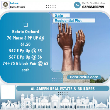 Residential Plot for Sale in Bahria Orchard, Lahore - (BP-129567)