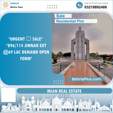 Residential Plot for Sale in Bahria Town, Lahore - (BP-129569)