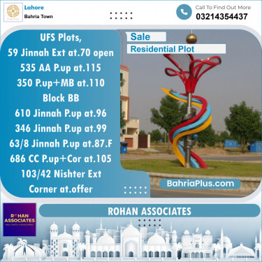 Residential Plot for Sale in Bahria Town, Lahore - (BP-129615)