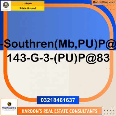 Residential Plot for Sale in Bahria Orchard, Lahore - (BP-129628)