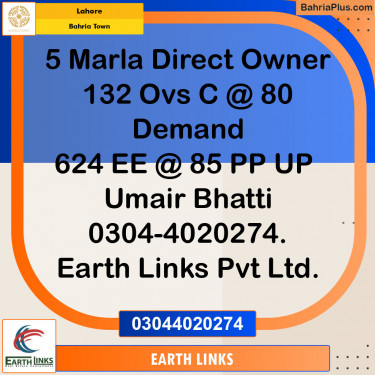 Residential Plot for Sale in Bahria Town, Lahore - (BP-129667)