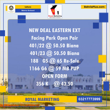Residential Plot for Sale in Bahria Orchard, Lahore - (BP-129673)