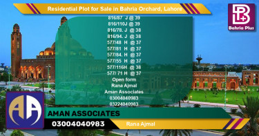 Residential Plot for Sale in Bahria Orchard, Lahore - (BP-129692)