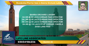 Residential Plot for Sale in Bahria Orchard, Lahore - (BP-129717)