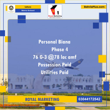 Residential Plot for Sale in Bahria Orchard, Lahore - (BP-129739)