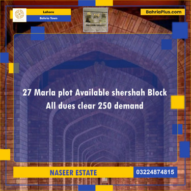 Residential Plot for Sale in Bahria Town, Lahore - (BP-129753)