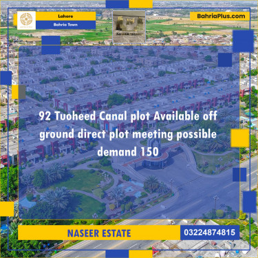 Residential Plot for Sale in Bahria Town, Lahore - (BP-129758)